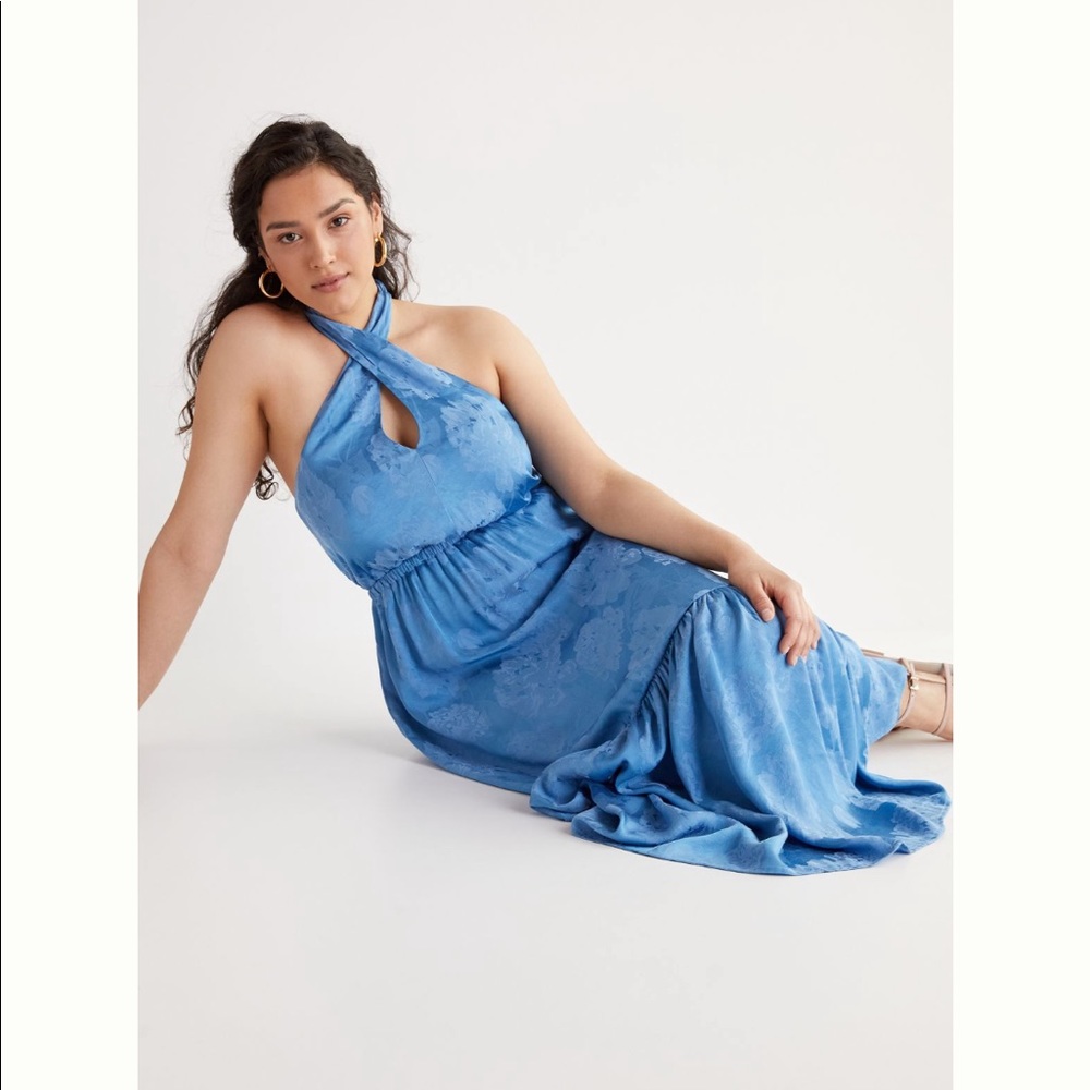 Anthropologie “TIERED HALTER MAXI DRESS”